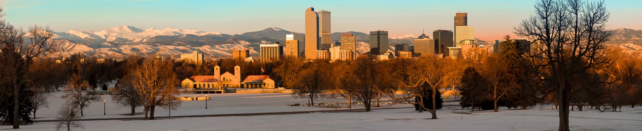 Denver, Colorado Winter Skyline